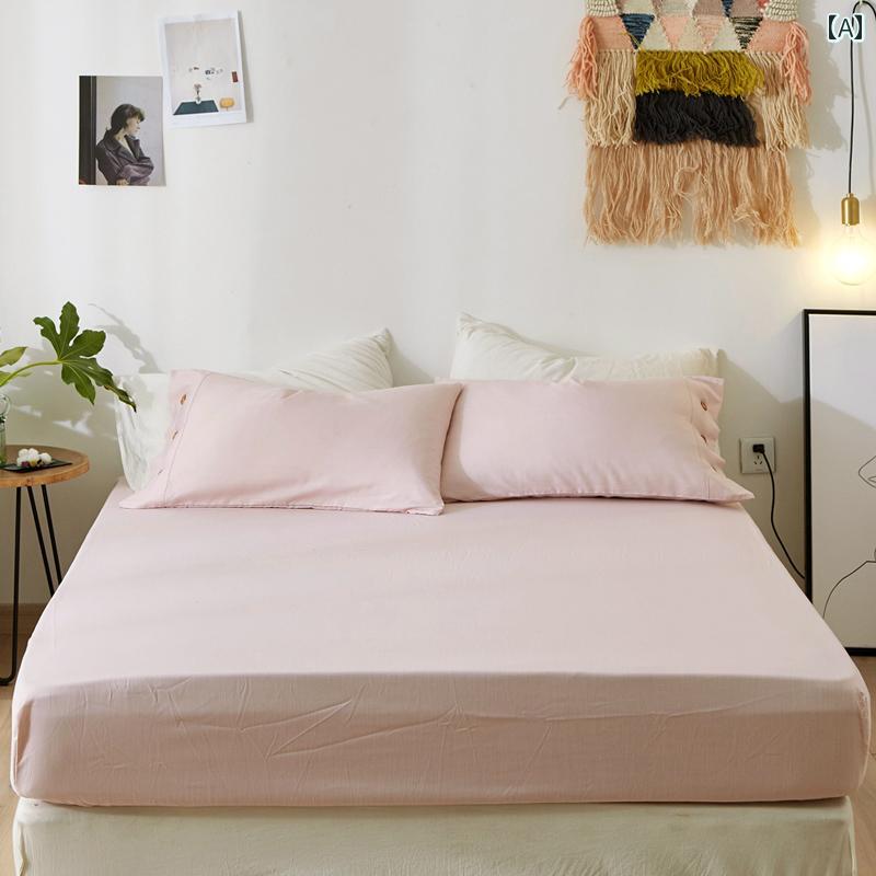 無地 テンセル コットン＆ リネン ベッド シーツ、 シングル ピース オーダーメイド シンプル 無地 リネン ベッドスプレッド、 オーダーメイド シモンズ 保護 カバー