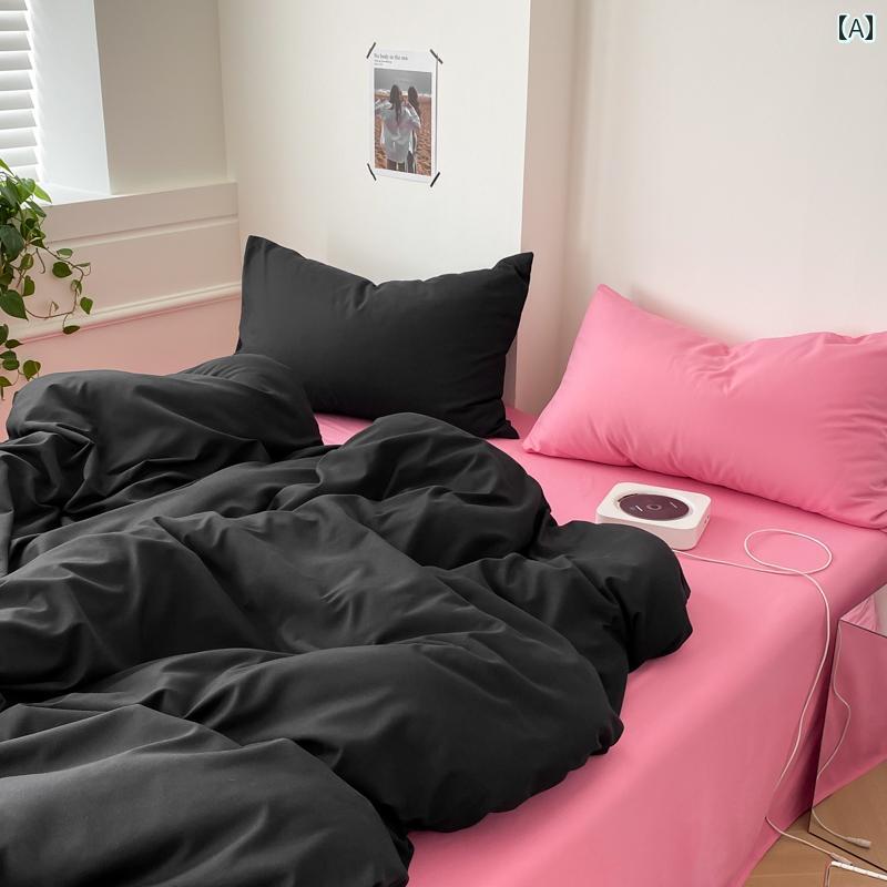 ガール ヒーリング イン ブロガー ウォッシュド コットン 4 ピース ミックス マッチ キルトカバー ベッド スリーピース ベッド シーツ セット 1 . 8メートル