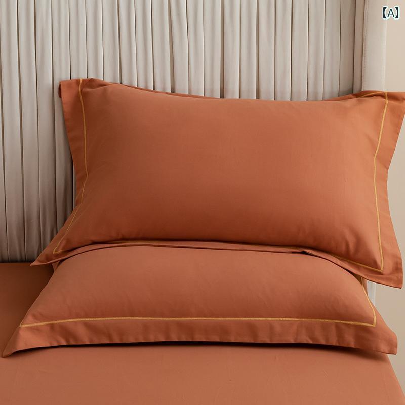 純 綿 起 毛 枕 カバー 大人用 100 純 綿 肥 厚 枕 カバー 1 ペア 大人用 枕 カバー 48センチメートル x 74センチメートル