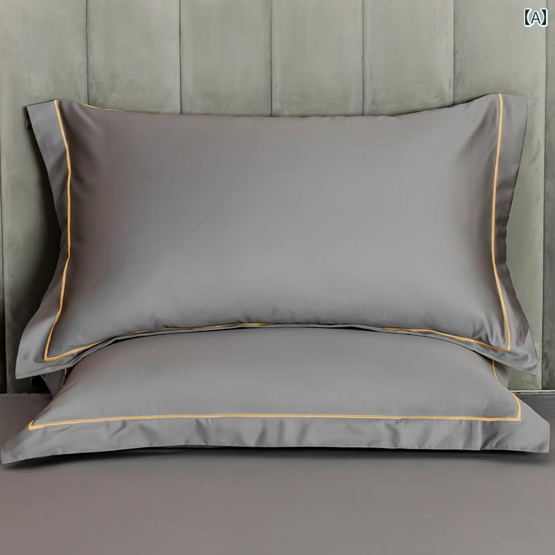 ハイ エンド 100 カウント 純 綿 枕 カバー ペア 大人 家庭用 ハイ エンド 綿 枕 カバー 枕 カバー 48センチメートル x 74センチメートル