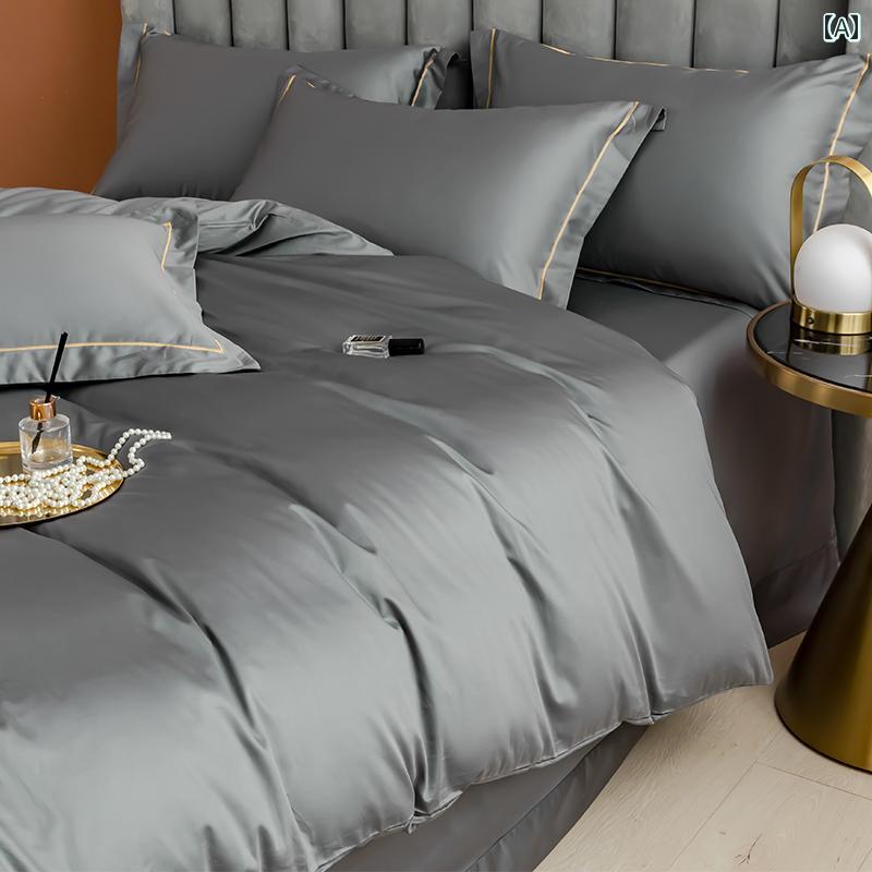 高級 ホテル スタイル 100 番手 純 綿 掛け布団 カバー シングル 200 x 230 ダブル 大判 綿 シングル 掛け布団 カバー 220 x 240