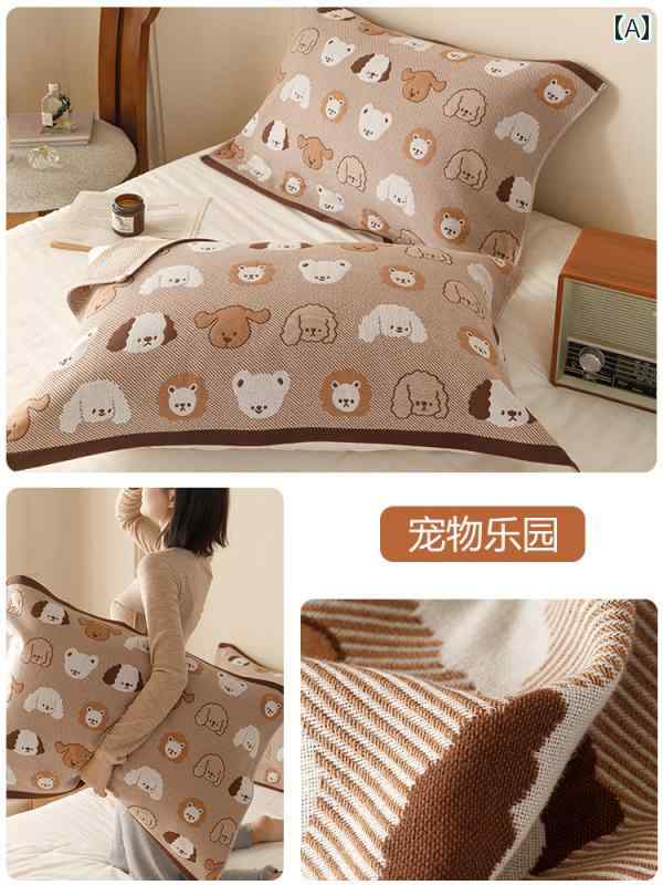 純 綿の 枕 カバーの ペア、 オール シーズン 対応の 綿 ガーゼの 拡大および 厚みの ある 枕 カバー、 学生、 大人の カップルの 汗を 吸収 する タオル カバー。