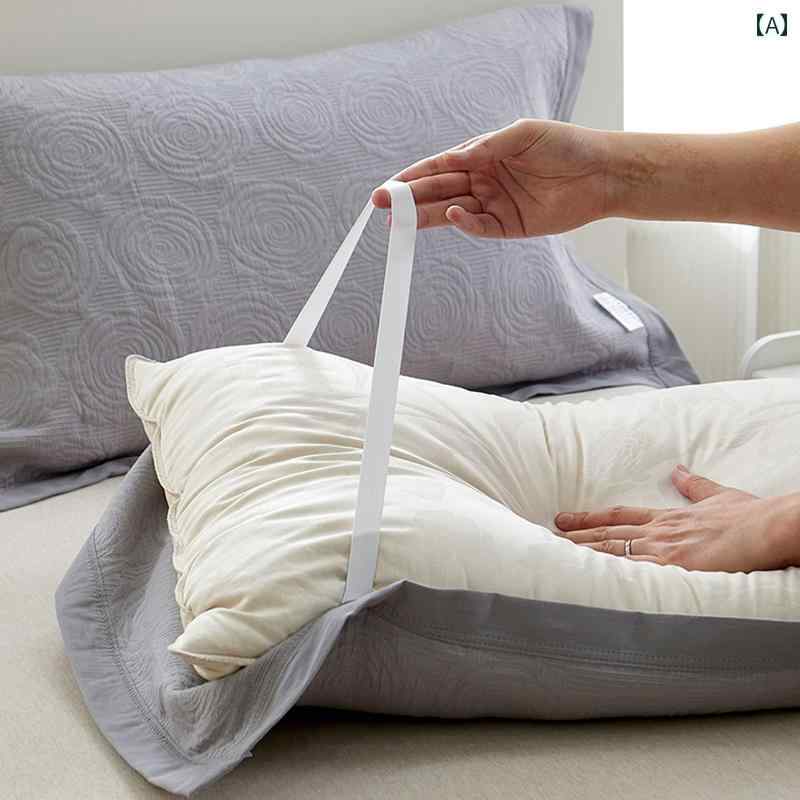 ストラップ 付きの 純 綿 ガーゼ 枕 カバーの ペア、 滑り止めと 落下 防止、 コットン 枕 カバー、 よだれ 防止、 耐 油性の 男性用 枕 カバー。