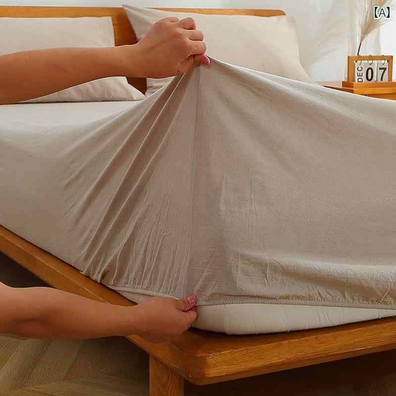 純 綿 ボックス シーツ シングル 2024年 新作 綿 100 ベッド カバー 30 cm 厚みの ある 厚手 マットレス カバー シーツ カバー。