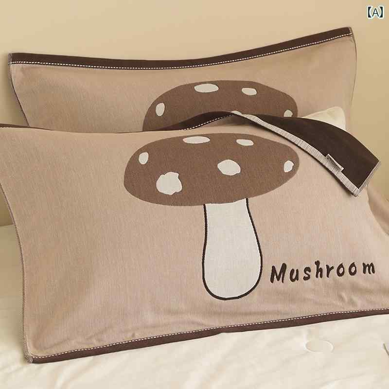 純 綿 ガーゼ 枕 タオル、 綿 100枚の 漫画 枕 カバー、 吸 汗性、 通 気性、 頭 油 防止 カップル