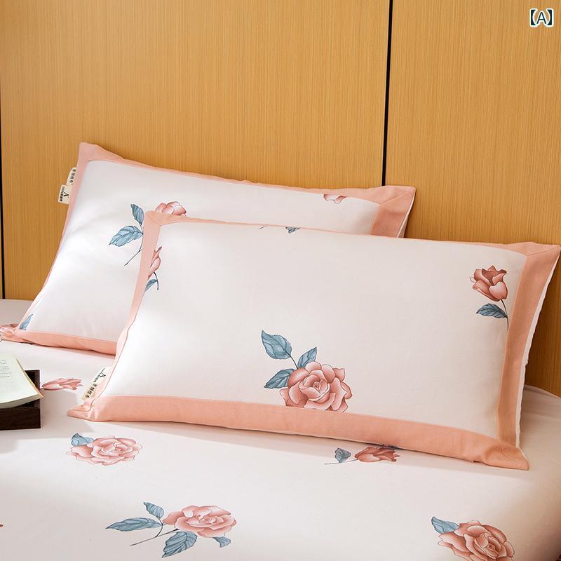 夏 純粋な 綿の 古い 粗い 布の 枕 カバー、 大人の 家庭用 綿 100 48センチメートル x 74センチメートルの 枕 カバーと 枕 カバーの ペア