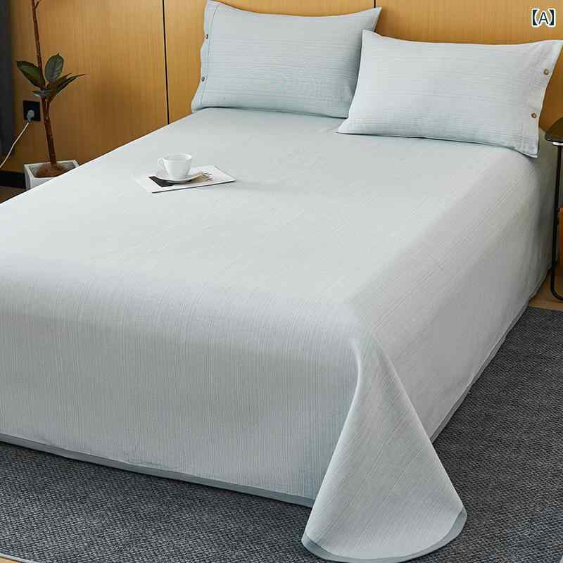 夏 ハイ エンド 古い 粗い 布 マット 3 点 セット 夏 山東 肥 厚 綿 キャンバス 綿 リネン リネン シーツ