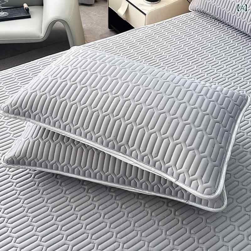 アイス シルク 枕 カバーの ペア、 夏用 大人用 家庭用 冷却 枕 カバー、 夏用 ラテックス マット 冷却 枕 クッション、 48 x 74。