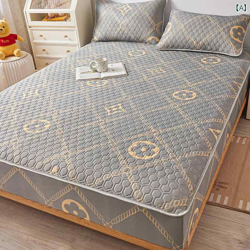 夏 ラテックス マット ベッド シート シングル ピース アイス シルク ベッド カバー 3 点 セット シモンズ 保護 カバー マットレス カバー 2024新 スタイル