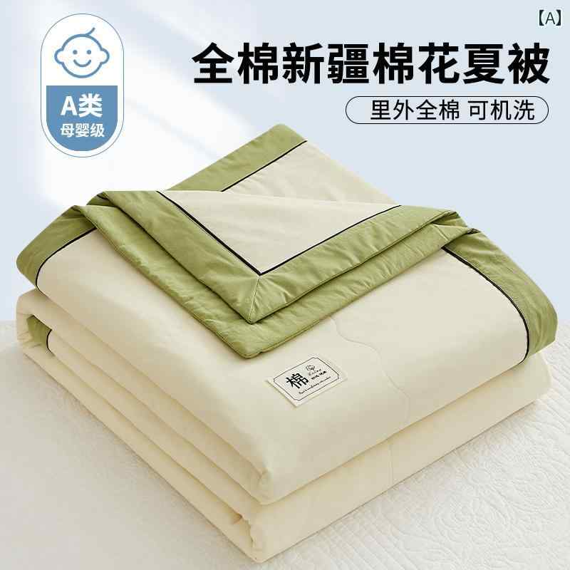 新 疆 純 綿 綿 夏 クール キルト 純 綿 エアコン キルト シングル ダブル 夏 無地 薄い キルト キルト 芯は 洗濯 機で 洗えます