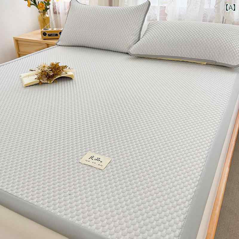 夏 クール アイス ビーン シーツ アイス シルク マット シングル ピース 夏 クール ベッド カバー 3 点 セット 2024 新しい スタイル
