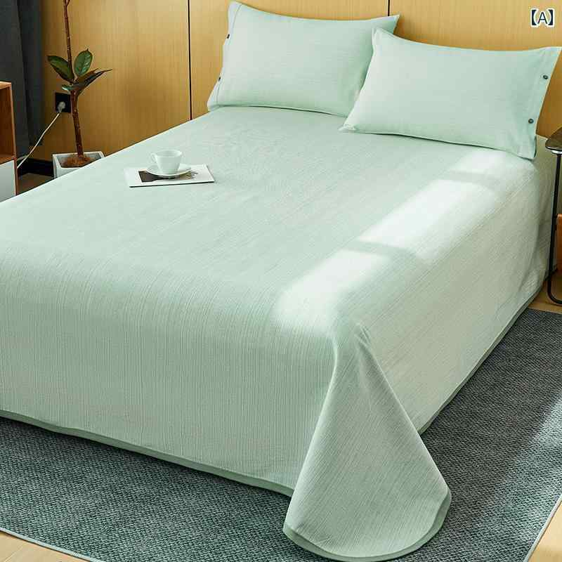 高級 古い 粗 布 ベッド 純 綿 100 綿 増 粘 シングル ピース リネン マット 3 点 セット 夏 山東 極 厚。