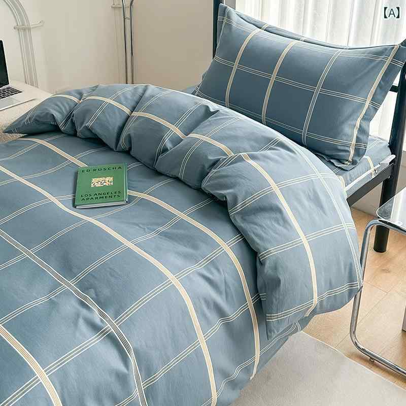 大学生 寮 純 綿 ベッド 3点 ボックス シーツ セット 高校 生用 シングル 90 x 190 マットレス カバー 純 綿 掛け布団 カバー