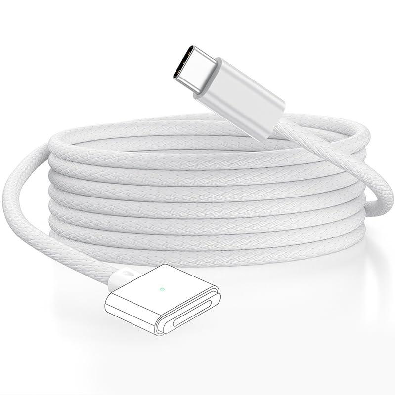 140W USB-C to Magnetic 3 ケーブル、ナイロン編組 6 フィート、MacBook Air 2023/2022(M2)、MacBook Pro 2023(M3、M2、14-16 インチ)、MacBook Pro 充電ケーブル (M3)