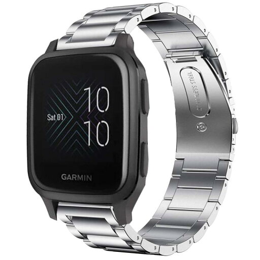 Lamshaw for Garmin Venu Sq バンド, ステンレス メタル ベルト 交換バンド 対応 GARMIN(ガーミン) Venu Sq スマートウォッチ Lamshaw for Garmin Venu Sq バンド, ステンレス メタル ベルト 交換バンド 対応 GARMIN(ガーミン) Venu Sq スマートウォッチ