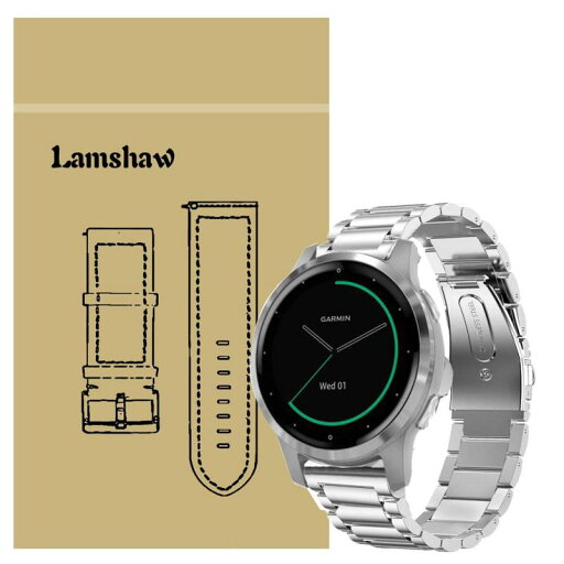 Lamshaw バンド 対応 Garmin vivoactive 4S, ステンレス メタル ベルト 交換バンド 対応 ガーミン vivoactive4S GPSスマートウォッチ Lamshaw バンド 対応 Garmin vivoactive 4S, ステンレス メタル ベルト 交換バンド 対応 ガーミン vivoactive4S GPSスマートウォッチ
