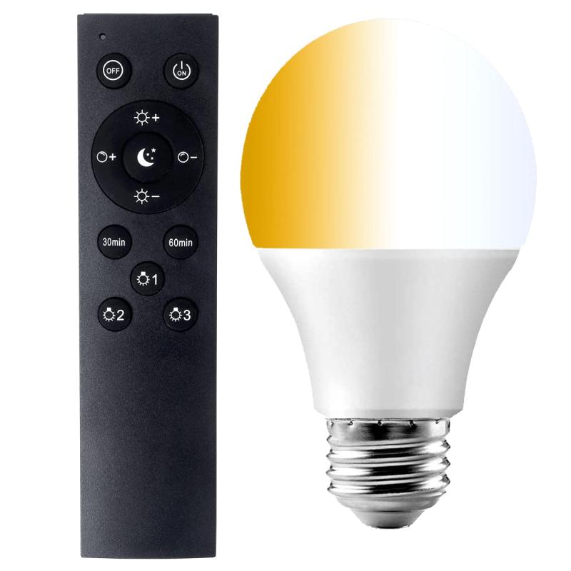 LED電球 調光 調色 リモコン付き E26口金電球色、昼光色、昼白色 2.4GHz無線式遠隔操作,30分/60分お休みタイマー 常夜灯 光色切り替え PSE認証済み 日本語取扱説明書,1個セット4個セット(電