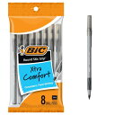 Bic Ultra Round Stic Grip Ball Pens Medium Point 8/Pkg-Black (並行輸入品)