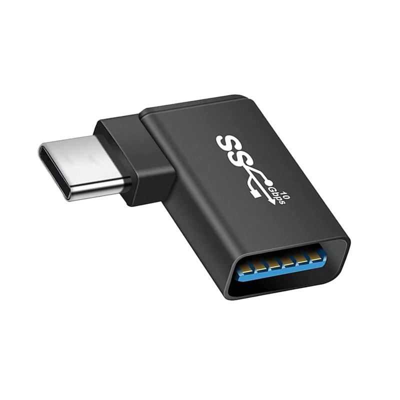 L型 USB3.0-A to USB Type-C YITONGXXSUN (OTG) 変換アダプタ/変換コネクタ データ 転送 急速 充電 延長 アルミニウム合金製 USB Type-C搭載 MacBook Pro Air Galaxy (ギャラクシー