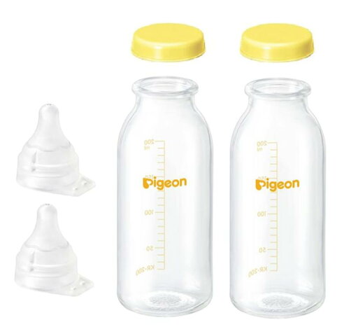 ピジョン 母乳実感 直付け 哺乳瓶200mlセット 透明(低負担・流量大)2セット ピジョン 母乳実感 直付け 哺乳瓶200mlセット 透明(低負担・流量大)2セット
