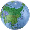 ビーチボール地球儀 世界地図 知力育て&お洒落なおもちゃ 英語併記付きの地球風船/バルーン グローブボール 空気入れのおもちゃ 撮影/誕生日/パーティ/水泳/海/風呂 Φ32cm±3cm(diqiouyi-lanse-