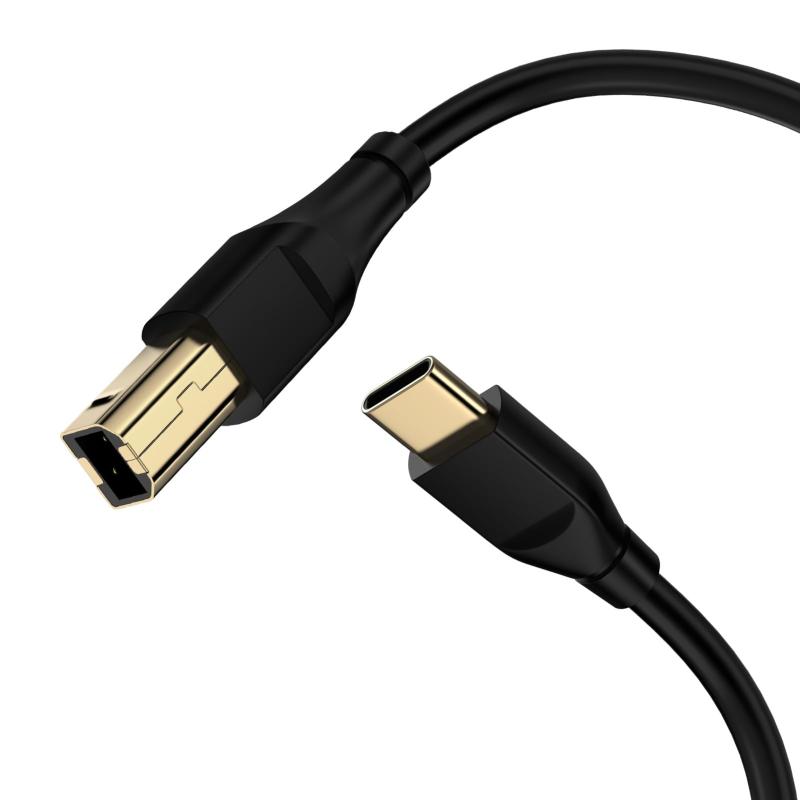 ANNIBER プリンターケーブル 高耐久性 1.8M 安定 接続簡単 スマホ オーディオDAC、ミキサー、MIDIキーボード、電子ピアノ、DJコントローラ、スキャナー、FAXマシン、PCなどに適用