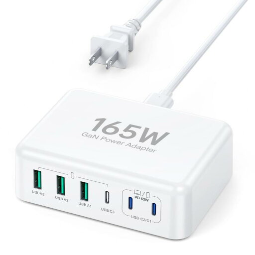 165W 急速充電器 6ポート USB 充電器 MacBook 充電器 超軽量 MAC充電器 Type-C USB コンセント iPhone 急速充電器 タイプC 充電器 PD3.0/QC3.0規格 PSE認証 GaN技術 iPad/iPhone/And 165W 急速充電器 6ポート USB 充電器 MacBook 充電器 超軽量 MAC充電器 Type-C USB コンセント iPhone 急速充電器 タイプC 充電器 PD3.0/QC3.0規格 PSE認証 GaN技術 iPad/iPhone/And