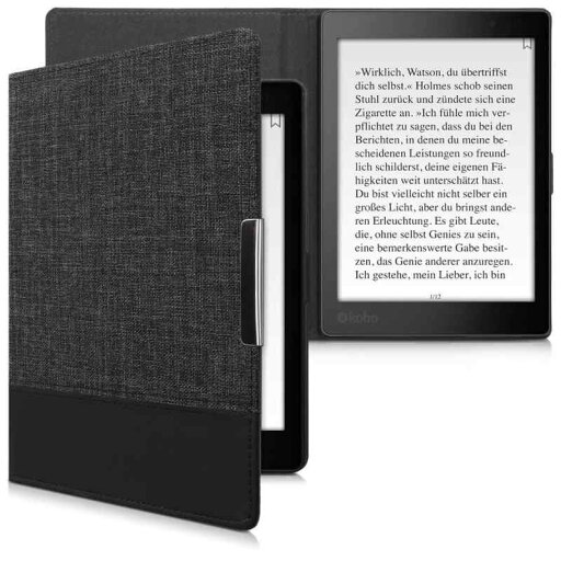 kwmobile Kobo Aura ONE対応 ケース - キャンバス 電子書籍カバー - オートスリープ reader 保護ケース 対応 kwmobile Kobo Aura ONE対応 ケース - キャンバス 電子書籍カバー - オートスリープ reader 保護ケース 対応