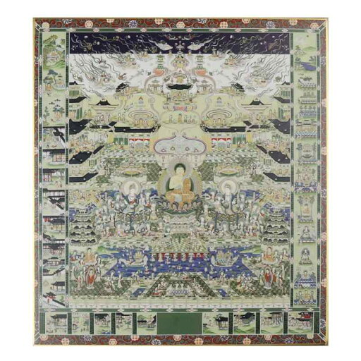 仏画色紙 色紙 観経曼陀羅 仏画色紙 色紙 観経曼陀羅