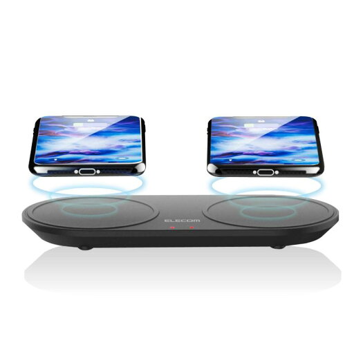 エレコム ワイヤレス充電器 Qi 急速 ワイヤレスチャージャー 置くだけ充電 microUSB接続 【iPhone & Galaxy & Xperia 対応】 ブラック エレコム ワイヤレス充電器 Qi 急速 ワイヤレスチャージャー 置くだけ充電 microUSB接続 【iPhone & Galaxy & Xperia 対応】 ブラック