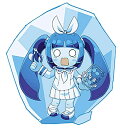 アスカモデル チョトプラモシリーズ ニパ子 凍結Ver. (ブルークリアー・ホワイトクリアー 各1枚入) プラモデル YWCP-006(3)