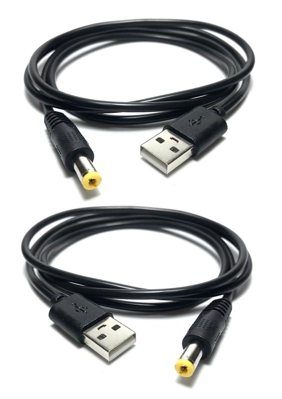 Access 【 100cm 2本 】 5V USB to DC 5V 5.5 x 2.1mm アダプタケーブル 電源ケーブル DC延長コード 1.0m DY4A-S2P
