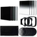 XCSOURCE 4枚角型ndフィルター ND2 ND4 ND8 ND16 + 4枚角型ハーフndフィルター G.ND2 G.ND4 G.ND8 G.ND16 + 9枚金属アダプター + 2枚ホルダー + 1枚レンズフード + 1個×フィルターケース フ(2)