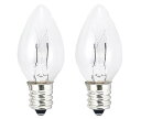 FS【白熱電球】ローソク球 クリヤ 2個入 100V 5W 口金E12 ロウソク球(仏壇 仏具 小丸球 シャンデリア 店舗 看板 ロウソク 調光対応)