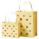 moin moin ギフトバッグ 手提げ袋 紙袋 5枚 セット/猫 ねこ CAT 黄色 黄 イエロー 2105ra250