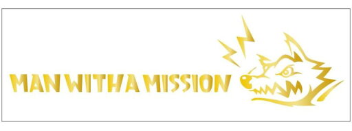 MAN WITH A MISSION カッティングステッカーXL 金 MAN WITH A MISSION カッティングステッカーXL 金