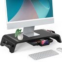 Fenge モニター台 机上台 机上ラック 引き出し付き 組み立て不要 キーボード収納 幅52cm 耐荷重25kg モニタースタンド ノートパソコン台 卓上ラッ...