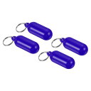 PATIKIL フローティングキーホルダー 4個セット プラスチック製キーフロート サーフィン 釣り マリン セーリング用 浮力キーリング ブルー(4)