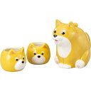 かわいい食器 「 柴犬親子 ティーセット 」 ティーポット & ティーカップ 2個 食器セット ポット:18×14cm 500cc カップ:9×7cm 150cc 犬好き 雑貨 グッズ 食器 茶色 san4576(3)