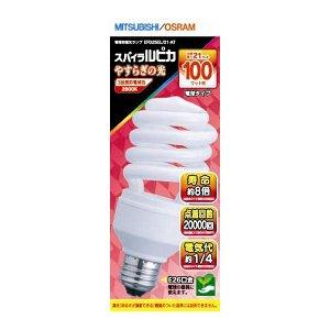三菱 電球形蛍光ランプ 《スパイラルピカ》 100W形グローブレスタイプ(D形) 3波長形電球色 口金E26 EFD25EL/21・AT 三菱 電球形蛍光ランプ 《スパイラルピカ》 100W形グローブレスタイプ(D形) 3波長形電球色 口金E26 EFD25EL/21・AT