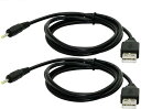 CERRXIAN USBからDCオス電源供給ケーブル usb dc 変換ケーブル 外径2.5mm内径0.7mm 24AWG 5V ノートパソコン/タブレットPC, スマートフォン,GPS/小型電子機器等に適用 2個 黒 1メートル(2)