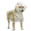 犬レインコート ペットレインコート犬用 カッパ 雨具 いぬ用 ポンチョ レインカバー 帽子付き 犬用レインウエア散歩用 着脱簡単 防水 防雪 防塵 防風 透明性...