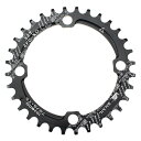 チェーンリング 30T 32T 34T 36T 38T 104BCD Mutte MTB レース バイク シングル 狭い 広い ラウンド チェーンリング (ブラ...