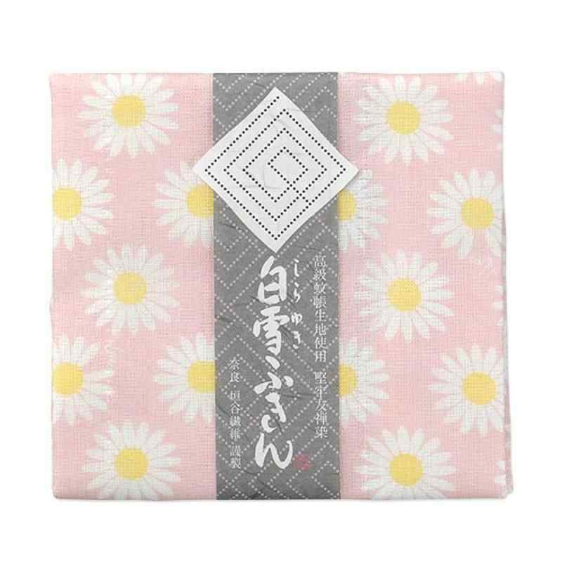 白雪ふきん(Shirayuki Fukin) 友禅 日本製 塩素系漂白剤可 しなやかな触感 マーガレット/シェルピンク