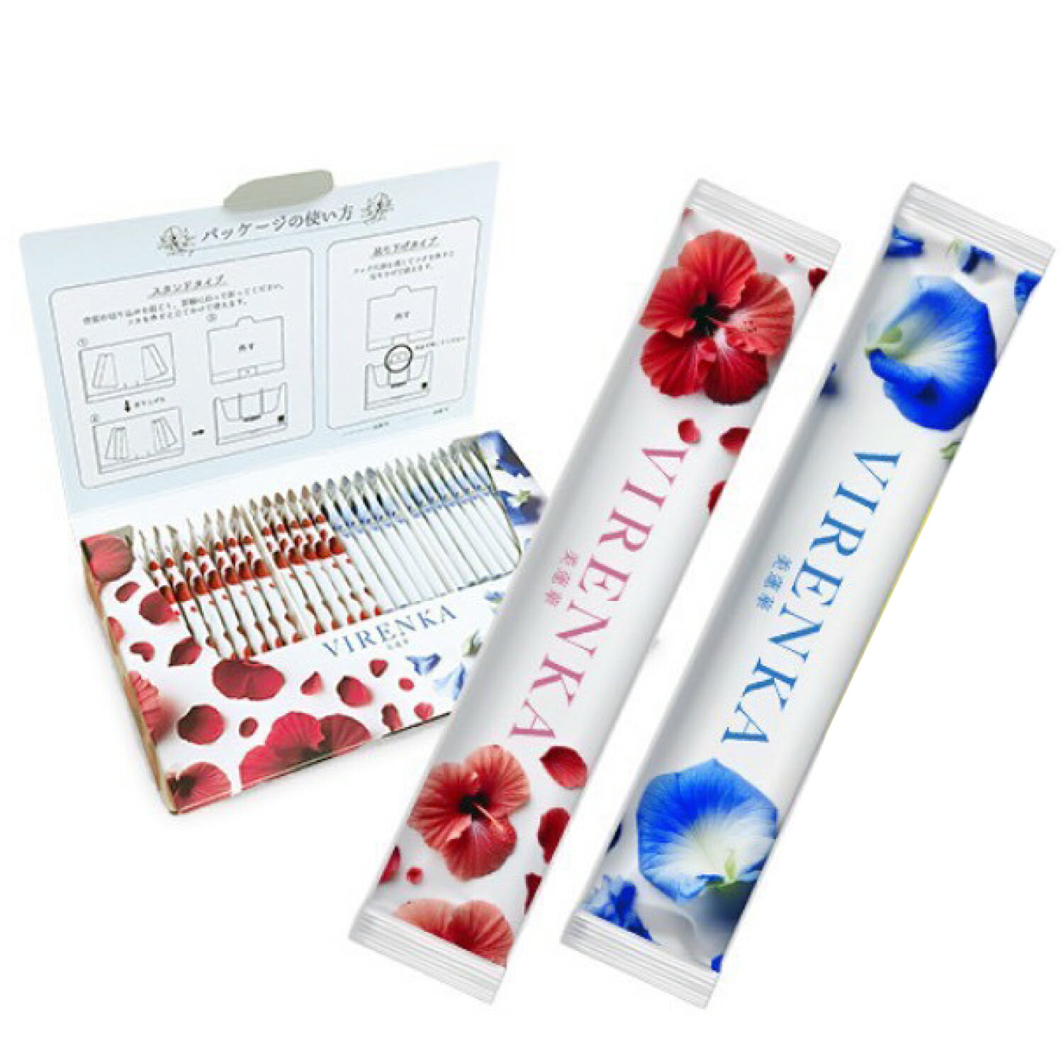 美蓮華 VIRENKA ビレンカ スティックタイプ 3g×15包ずつ／計30包入り 国産 蓮根 レンコン エディブルフラワー 人工甘味料不使用 パウダー 粉末 飲料 健康食品 サプリ 栄養補給 美と健康