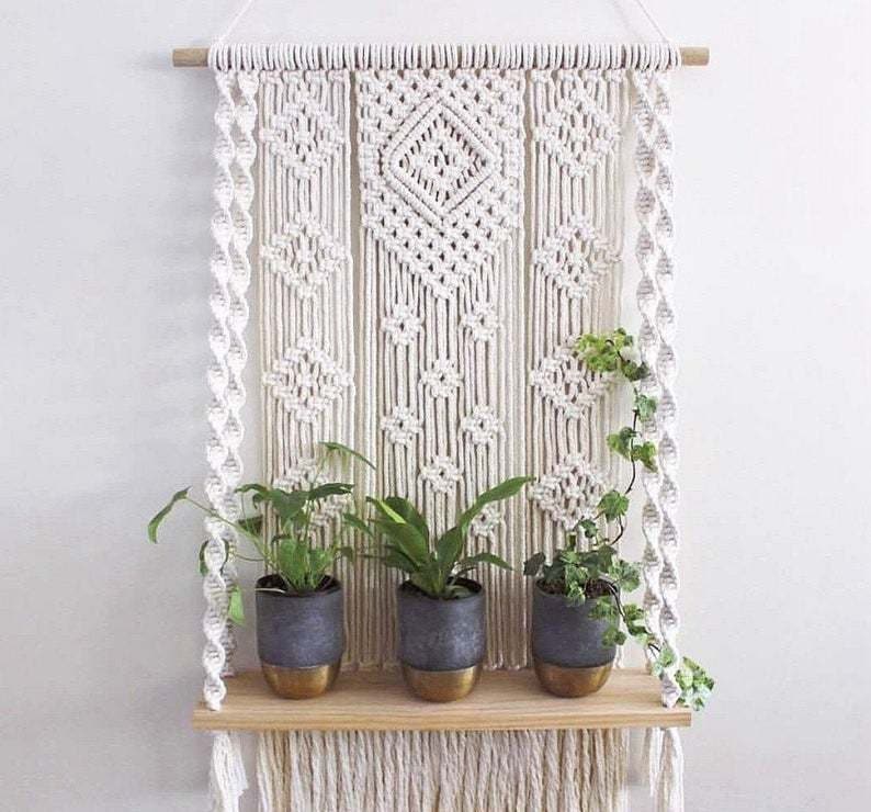 装飾物置棚りタペストリーインテリア装飾織物の壁掛けボヘミア風の編み物