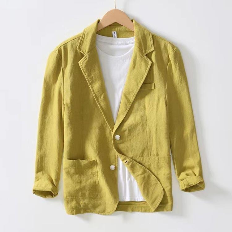 薄手 綿麻風 メンズ 薄手 ジャケット サマージャケット 春 夏 秋 長袖 ライトアウター ポケット付き 通気性 ゆったり 大きサイズ