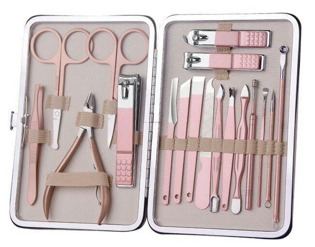 爪切り セット 眉毛ハサミ 毛抜き ニキビ 耳かき 点 セット 角質 収納ケース付き 旅行 出張