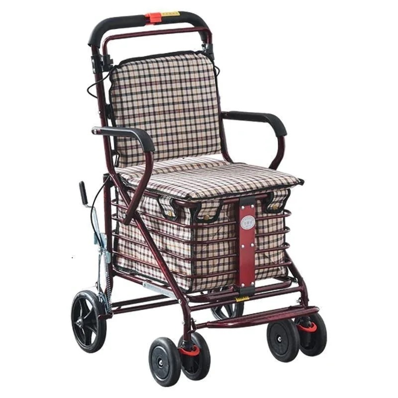 メガ割 シルバーカー 老人用 手押し車 折りたためる フットペダル付き 高齢者 買い物カート おしゃれ 歩行介助 補助具 散歩 座面付き 高さ調節福袋