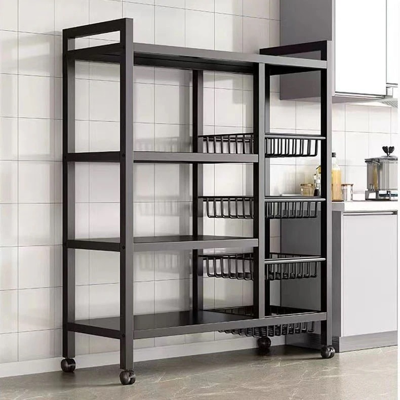 メガ割 メタルラック 棚 キッチンラック 野菜かご 電子レンジ収納棚 収納ラック オープンラック 移動便..